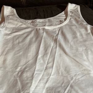 White tank with lace